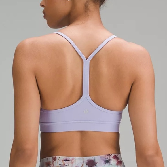 Lululemon Flow Y Bra Nulu Light Support, A–C Cups Size 4 blue/purple color - Picture 10 of 16